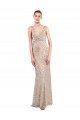 Achat Argent Fourreau Col V Paillette Paillettes Scintillantes Longue Formelles Robes demoiselle d'honneur / Robes de soirée / Robes de bal