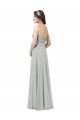 Achat Argent Trapèze Mousseline Longue Robes demoiselle d'honneur