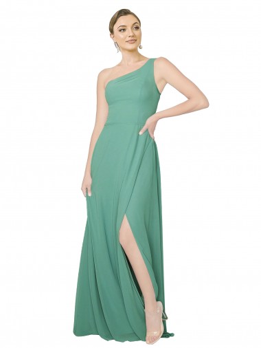 Achat Argent islandais Trapèze Sans bretelle Mousseline Longue Robes demoiselle d'honneur