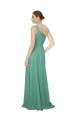 Achat Argent islandais Trapèze Sans bretelle Mousseline Longue Robes demoiselle d'honneur