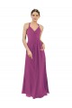 Achat Baie sauvage Fourreau Col V Mousseline Longue Robes demoiselle d'honneur