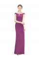 Achat Baie sauvage Sirène Col Bateau Col Haut Mousseline Longue Robes demoiselle d'honneur