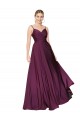 Achat Baie sauvage Trapèze Bretelles spaghetti Crêpe Stretch Longue Formelles Robes demoiselle d'honneur / Robes de soirée / Robes de bal