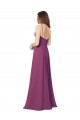 Achat Baie sauvage Trapèze Sans bretelle Mousseline Longue Robes demoiselle d'honneur