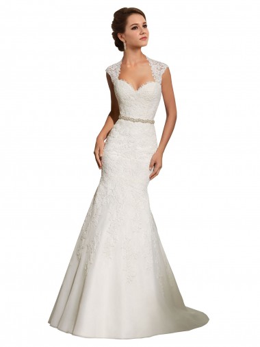 Achat Blanc Sirène Tulle Dentelle Robes de mariée