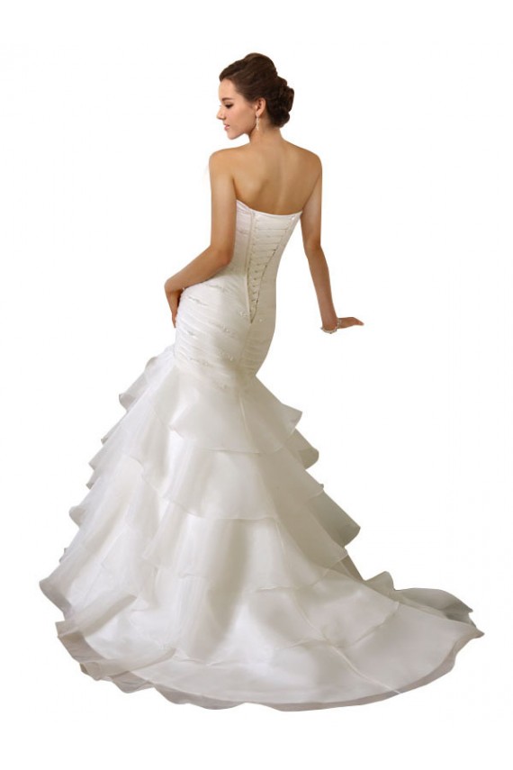 Achat Blanc Sirène Tulle Robes de mariée