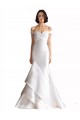 Achat Blanc Sirène Épaule Dénudée Satiné Plage Robes de mariée