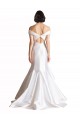 Achat Blanc Sirène Épaule Dénudée Satiné Plage Robes de mariée