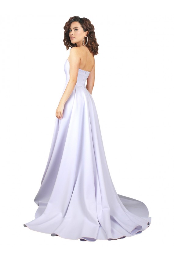 Achat Blanc Trapèze Crêpe Stretch Simple Plage Robes de mariée