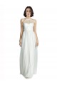 Achat Blanc Trapèze Licou Col Haut Tulle Longue Robes demoiselle d'honneur