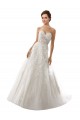 Achat Blanc Trapèze Tulle Dentelle Robes de mariée