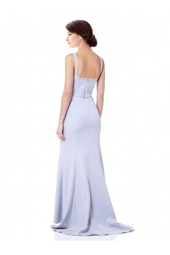 Achat Bleu ciel clair Sirène Bretelles spaghetti Crêpe Stretch Longue Formelles Robes demoiselle d'honneur / Robes de soirée / Robes de bal