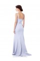 Achat Bleu ciel clair Sirène Bretelles spaghetti Crêpe Stretch Longue Formelles Robes demoiselle d'honneur / Robes de soirée / Robes de bal