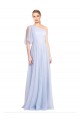 Achat Bleu ciel clair Trapèze Tulle Longue Robes demoiselle d'honneur