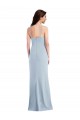 Achat Bleu ciel clair Trompette Bretelles spaghetti Crêpe Stretch Longue Formelles Robes demoiselle d'honneur / Robes de soirée / Robes de bal