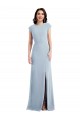 Achat Bleu ciel clair Trompette Crêpe Stretch Longue Formelles Robes demoiselle d'honneur / Robes de soirée / Robes de bal