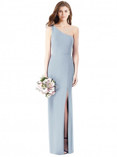 Achat Bleu ciel clair Trompette Crêpe Stretch Longue Robes demoiselle d'honneur / Robes de bal