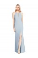Achat Bleu ciel clair Trompette Licou Crêpe Stretch Longue Robes demoiselle d'honneur / Robes de bal