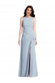 Achat Bleu ciel clair Trompette Licou Crêpe Stretch Longue Robes demoiselle d'honneur / Robes de bal