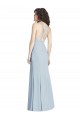 Achat Bleu ciel clair Trompette Licou Crêpe Stretch Longue Robes demoiselle d'honneur / Robes de bal