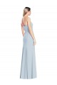 Achat Bleu ciel clair Trompette Sans bretelle Crêpe Stretch Longue Robes demoiselle d'honneur / Robes de bal