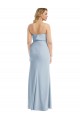 Achat Bleu ciel clair Trompette Sans bretelle Crêpe Stretch Longue Robes demoiselle d'honneur / Robes de bal
