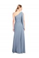 Achat Bleu fumée Fourreau Crêpe Stretch Longue Formelles Robes demoiselle d'honneur / Robes de soirée / Robes de bal