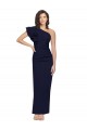 Achat Bleu marine foncé Fourreau Crêpe Stretch Longue Formelles Robes demoiselle d'honneur / Robes de soirée / Robes de bal