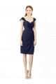 Achat Bleu marine foncé Fourreau Mousseline Courte Robes demoiselle d'honneur