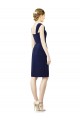 Achat Bleu marine foncé Fourreau Mousseline Courte Robes demoiselle d'honneur