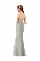 Achat Bleu marine foncé Fourreau Mousseline Longue Robes demoiselle d'honneur