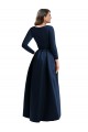 Achat Bleu marine foncé Princesse Col V Spandex Longue Asymétrique Formelles Robes demoiselle d'honneur / Robes de soirée / Robes de bal