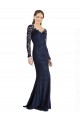 Achat Bleu marine foncé Sirène Dentelle Longue Robes demoiselle d'honneur / Robes de bal
