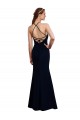Achat Bleu marine foncé Sirène Licou Mousseline Longue Robes demoiselle d'honneur