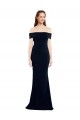 Achat Bleu marine foncé Sirène Épaule Dénudée Crêpe Stretch Longue Formelles Robes demoiselle d'honneur / Robes de soirée / Robes de bal