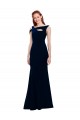 Achat Bleu marine foncé Sirène Épaule Dénudée Crêpe Stretch Longue Formelles Robes demoiselle d'honneur / Robes de soirée / Robes de bal