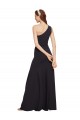 Achat Bleu marine foncé Trapèze Crêpe Stretch Longue Formelles Robes demoiselle d'honneur / Robes de soirée / Robes de bal