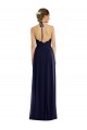 Achat Bleu marine foncé Trapèze Licou Mousseline Longue Robes demoiselle d'honneur