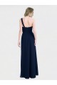 Achat Bleu marine foncé Trapèze Mousseline Longue Robes demoiselle d'honneur