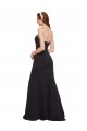 Achat Bleu marine foncé Trapèze Sans bretelle Crêpe Stretch Longue Formelles Robes demoiselle d'honneur / Robes de soirée / Robes de bal