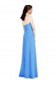 Achat Bleu paon Trompette Sans bretelle Crêpe Stretch Longue Robes demoiselle d'honneur / Robes de bal