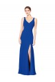 Achat Bleu roi Fourreau Mousseline Longue Robes demoiselle d'honneur