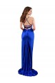 Achat Bleu roi Fourreau Satiné Soyeux Longue Formelles Robes demoiselle d'honneur / Robes de soirée / Robes de bal