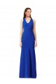 Achat Bleu roi Sirène Col V Crêpe Stretch Longue Formelles Robes demoiselle d'honneur / Robes de soirée / Robes de bal
