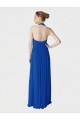 Achat Bleu roi Trapèze Licou Mousseline Longue Robes demoiselle d'honneur