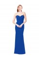 Achat Bleu roi Trapèze Mousseline Longue Robes demoiselle d'honneur