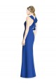 Achat Bleu roi Trompette Licou Col Haut Mousseline Longue Robes demoiselle d'honneur