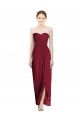 Achat Bordeaux Fourreau Mousseline Longue Robes demoiselle d'honneur