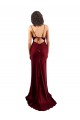 Achat Bordeaux Fourreau Satiné Soyeux Longue Formelles Robes demoiselle d'honneur / Robes de soirée / Robes de bal