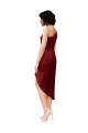 Achat Bordeaux Fourreau midi Satiné Stretch Courte Robes demoiselle d'honneur / Robes de soirée / Robes de cocktail